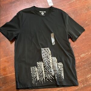 🌻3/$15🌻 Michael Kors Black Short Sleeve Tee with Urban Graphic